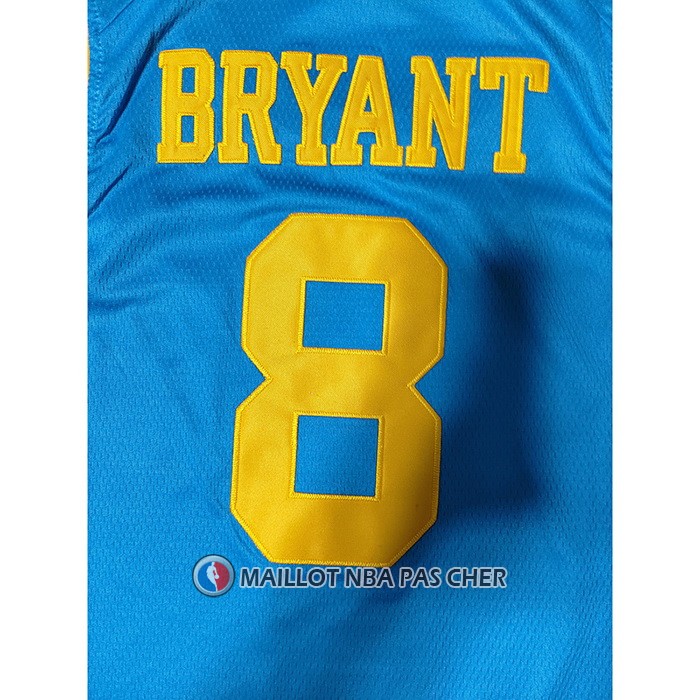 Maillot Los Angeles Lakers Kobe Bryant NO 8 Mitchell & Ness 2001-02 Bleu